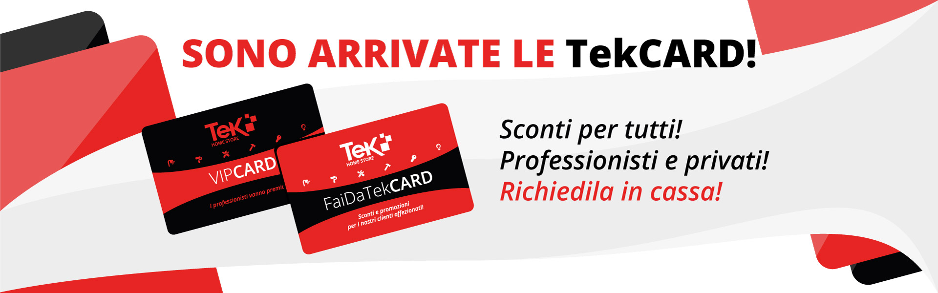 sconti per professionisti e privati con le tek card