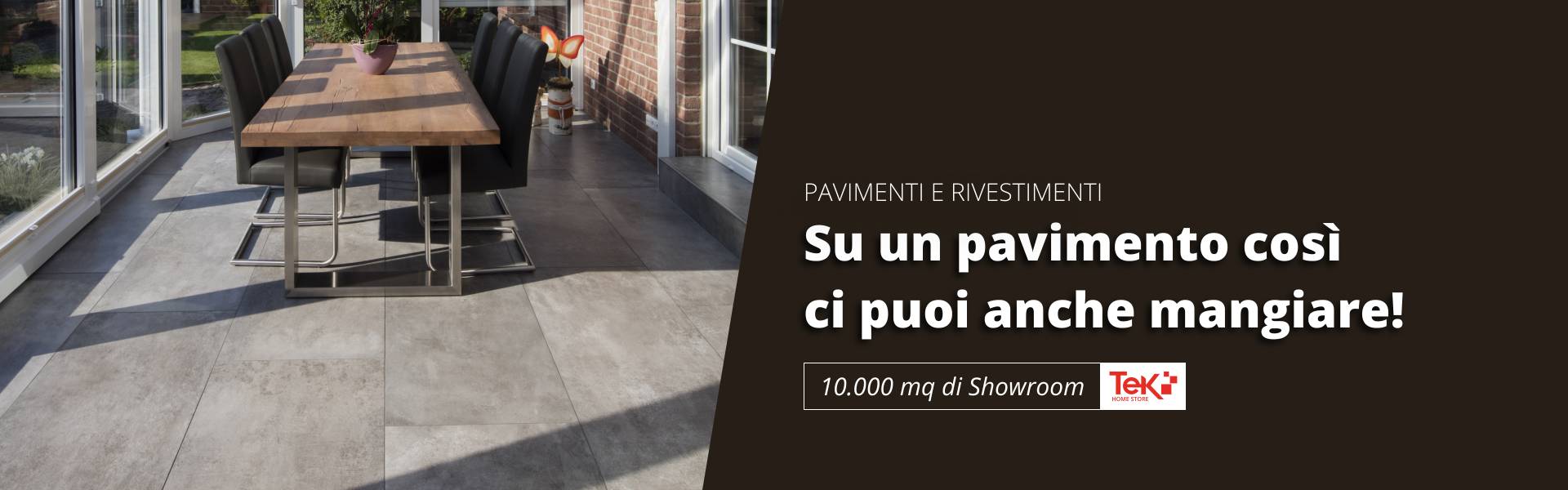 Su un pavimento così ci puoi anche mangiare. Pavimentazione esterna da Tek Home Store