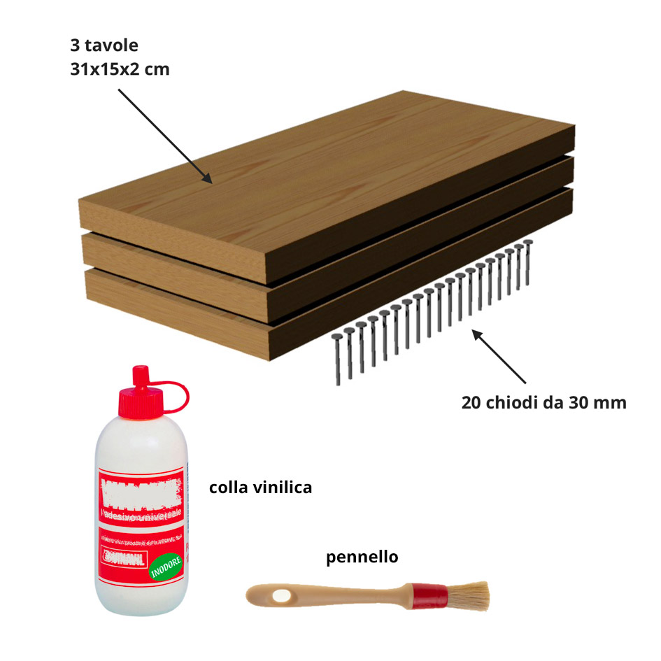 legno per il fondo della cassetta della fioriera